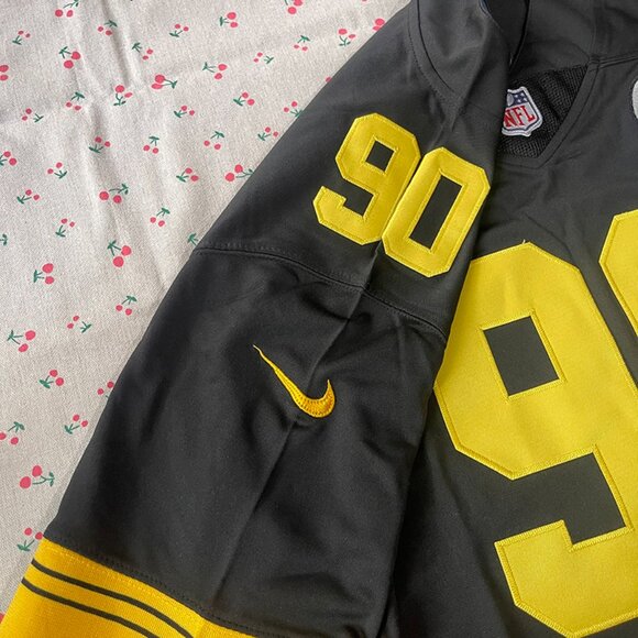 NFL T.J. Watt #90 Pittsburgh Steelers Black Jersey - Picture 6 of 7